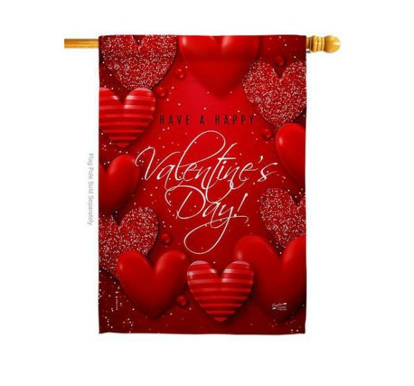 Valentine Flags | All of Heart House Flag Holiday Flags Valentine Flags