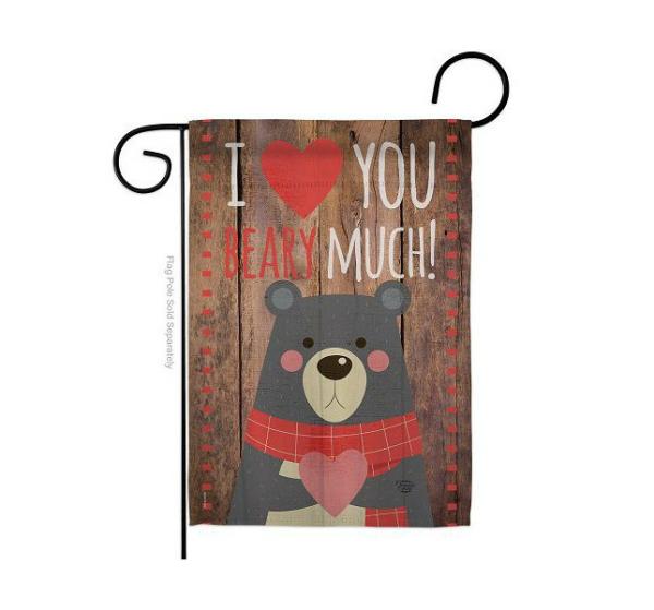 Small Garden Flags | I Love You Beary Much Garden Flag Garden Flags Small Garden Flags