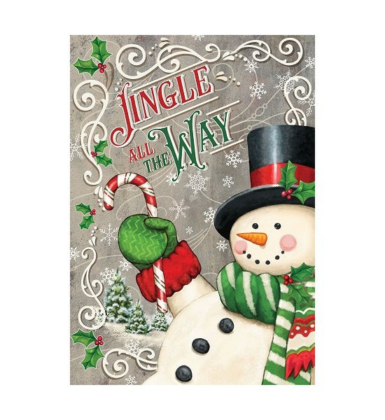 Small Garden Flags | Jingle Snowman Flag Garden Flags Small Garden Flags