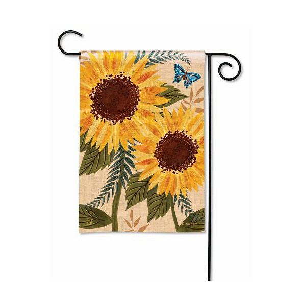 Small Garden Flags | Sunflowers & Butterfly Garden Flag Garden Flags Small Garden Flags