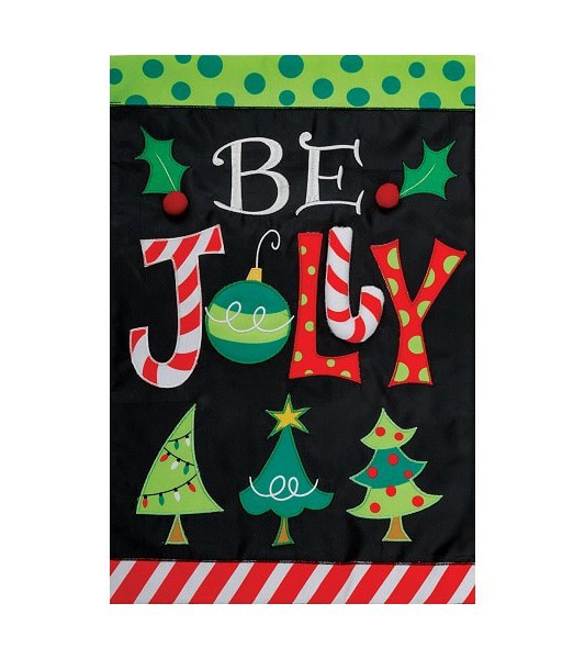 Christmas Flags | Be Jolly Applique Flag Christmas Flags Christmas Flags