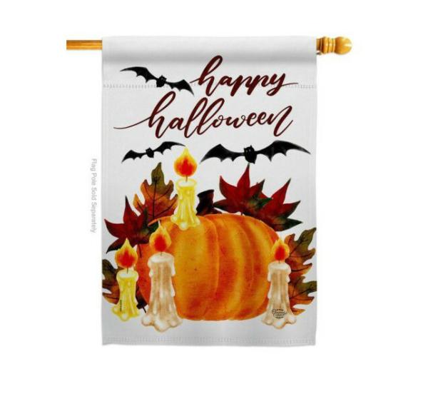 Halloween Flags | Halloween Candlestick House Flag Halloween Flags Halloween Flags