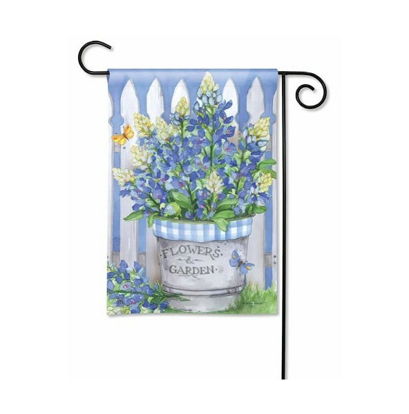 Magnet Works Garden Flags | Bluebonnet Bucket Garden Flag Magnet Works Flags Magnet Works Garden Flags