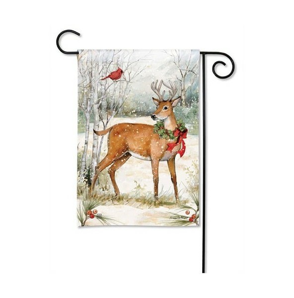 Magnet Works Garden Flags | Woodland Christmas Garden Flag Magnet Works Flags Magnet Works Garden Flags