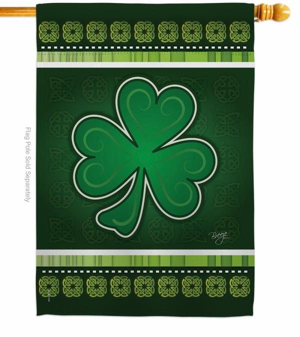 St. Patrick’s Day Flags | Shamrock House Flag Holiday Flags St. Patrick's Day Flags