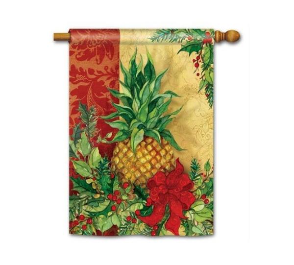 Magnet Works House Flags | Christmas Pineapple House Flag Magnet Works Flags Magnet Works House Flags